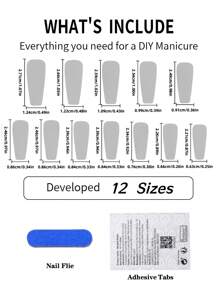 Nâng Cấp Vẻ Ngoài Của Bạn Với 24 Chiếc Dài Quan Tài Lấp Lánh Full Cover Giả Bộ Móng Tay Cho Nữ Ấn Vào Móng Tay dụng Cụ Làm Móng - Nhiều màu - Xem 6