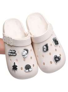 20pcs Punk Rock Goth Style Cartoon Design Shoe Decorations, Suitable For Clogs. Party Favors (Handmade, May Have Slight Glue Residue Or Defects On The Back, Does Not Affect Normal Use)