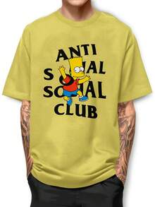 Men T-Shirts - 黃色 - 查看 1