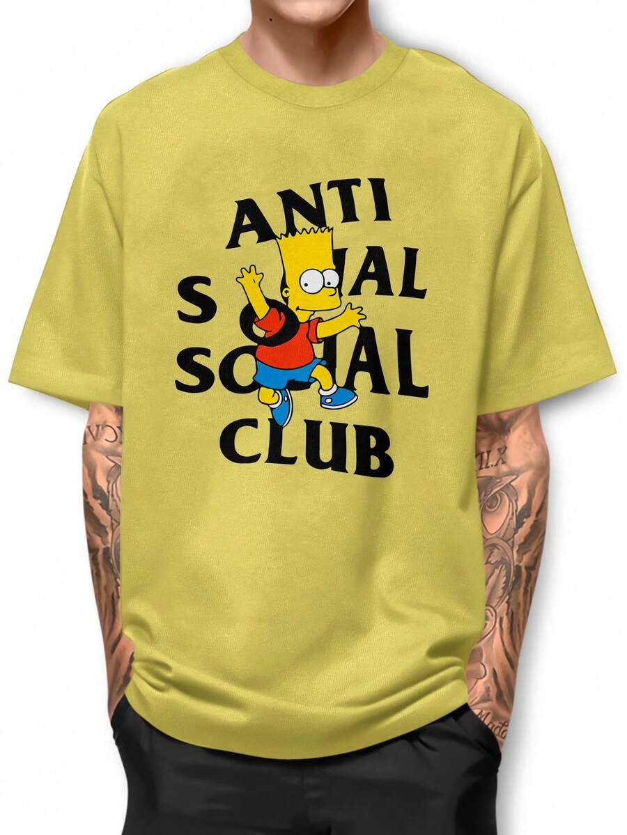 Men T-Shirts - 黃色 - 查看 1