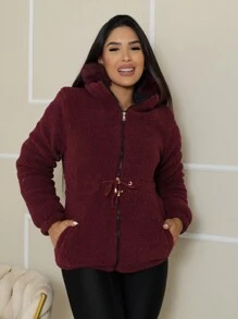 Women Jackets - Maroon - View 1