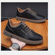 全新春夏男士休閒運動鞋韓版透氣時尚防水學生運動鞋 - 黑色 - 查看 2