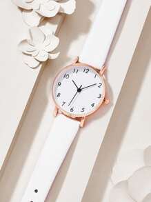 GAIETY 6入組女士手錶套裝，皮帶石英手錶，蝴蝶和星星項鍊，蝴蝶手鍊，戒指和耳環 - 白色 - 查看 3