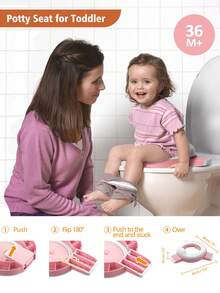 1入兒童便攜式3合1馬桶訓練座,可折疊戶外旅行,多功能馬桶椅