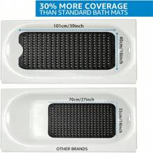1 件黑色浴室垫，可水洗柔软 PVC 材质淋浴垫，带排水孔和防滑吸盘，适用于淋浴房和浴缸，有多种颜色和尺寸可供选择 家居浴室装饰 浴室地毯 地毯 户外地毯 门垫 秋季装饰 浴室配件 返校入口装饰 - 黑色 - 查看 3