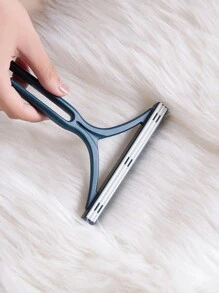 1入組隨機顏色便攜式衣服脫毛刷雙面家用手動脫毛器塑料棉絨刷適用於尼龍和羊毛布 - 彩色 - 查看 7