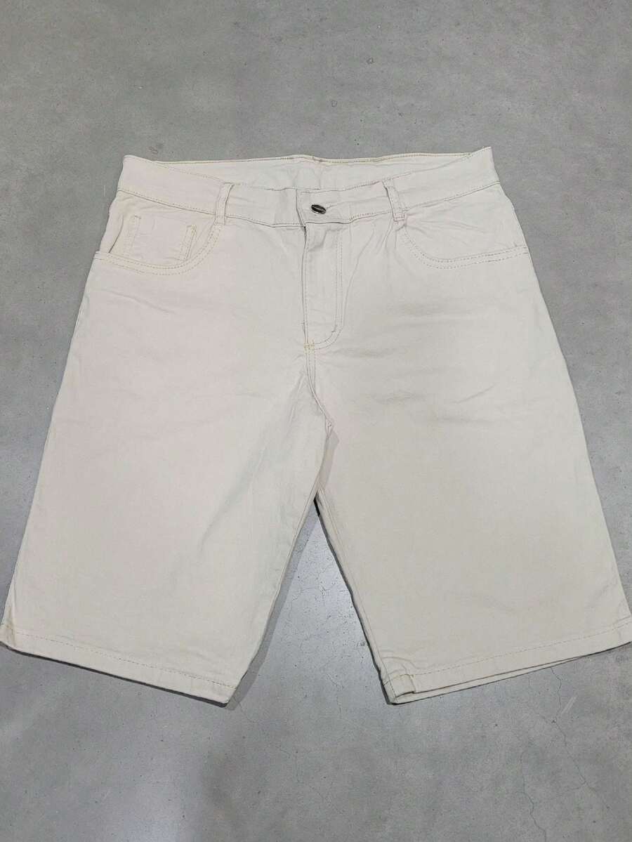 Men Denim Shorts - Màu be - Xem 1