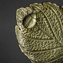 1 set Japanse Zen-geïnspireerde insectenbeetblad wierookhouder met lieveheersbeestje, boombladeren en slak wierookplaat, creatieve vintage wierookstandaard voor binnen