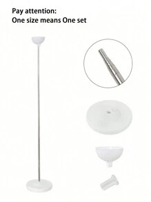1set Balloon Column Stand Kit 2M Adjustable Balloon Tower Holder For Wedding Birthday Party Bride Shower Christmas Decorations,Christmas - White - View 4