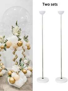 1set Balloon Column Stand Kit 2M Adjustable Balloon Tower Holder For Wedding Birthday Party Bride Shower Christmas Decorations,Christmas - White - View 5