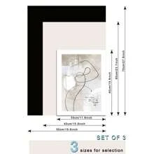 3pcs Abstract Line Art Decor Painting Set, Minimalist Style Wall Art Decoration, Suitable For Dining Room, Hotel, Bedroom, Living Room, Kitchen, Dressing Room & Closet Gifts Birthday Graduation