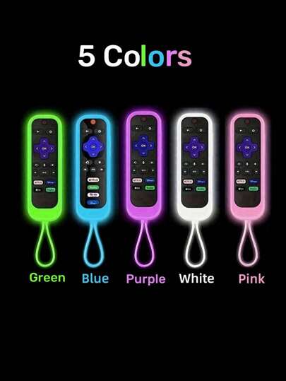 Silicone Remote Control Cover For Roku TV Remote / For Roku Simple Remote / For Roku Voice Remote (Not With Headphone Jack) Insulation,Galentines,Puppy,Carnival,Party Decorations