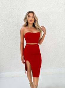 Women Two-Piece Outfits - 黑色 - 查看 2