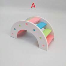 倉鼠玩具隨機彩虹橋,跷跷板攀登消痣小動物活動玩具diy倉鼠籠配件 - 彩色 - 查看 1