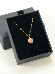 Fashion Simple Copper  Love Pendant Necklace Gift Box Gift Necessary - BOX a - View 9
