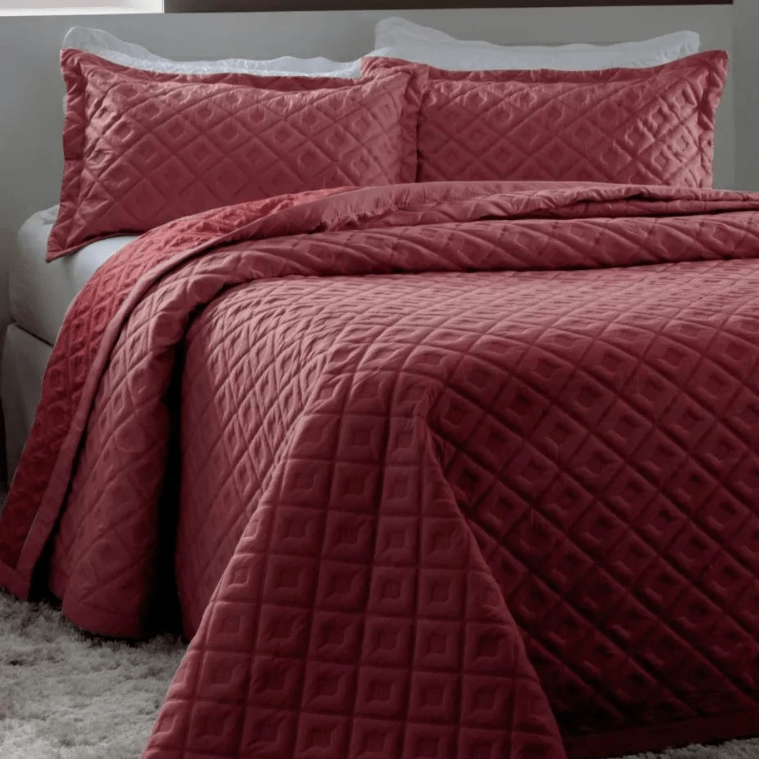 Quilts - Màu Đỏ Sâu - Xem 1