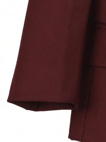 4 件套年轻男孩绅士西装,包括夹克、背心、裤子和领结,简约优雅的设计,适合节日、典礼和日常场合 - 酒紅色 - 查看 10
