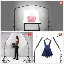2 Pieza Lampara Para Pestañas Ajustable 1.6m 5500K, Kit De Iluminación Para Fotografía Con Soporte 2 Luces Led, Interruptor De Pie, Diseño Minimalista, Adecuada Para Oficina, Dormitorio, Lectura, Trabajo, Etc. - Negro - Ver 3