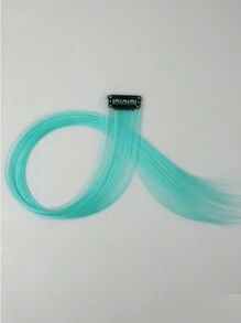 10 PCS Colored Clip In Hair Extensions 20 Inch Long Straight Hairpieces Clip In Synthetic, Halloween Cosplay Dress Up Fashion Party Christmas Carnival Music Festival New Year Gift For Women Kids Girls(RED)