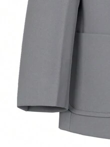 Bộ vest 4 món cho bé trai: Áo khoác + Áo vest + Quần + Phụ kiện phù hợp, Trang phục trang trọng quý ông cao cấp cho trẻ em - Xám - Xem 11