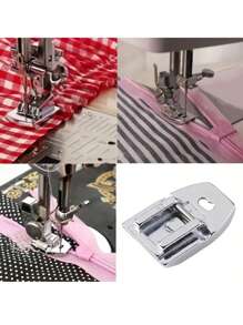1pc Invisible Concealed Zipper Presser Feet Replacement For Brother Singer Janome Sewing Machine Parts Sewing Accessories,Sewing Machine Accessories - Silver - View 5