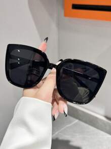 1 副男女通用方形时尚全框眼镜，时尚且适合日常搭配海滩配饰，适合女士眼镜，太阳镜，秋冬女士服装，商务休闲礼物，适合夏季海滩度假、户外、旅行 - 彩色 - 查看 6