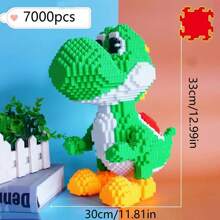 Large Dinosaur Nanoblock 3D Puzzle Building Blocks: Velociraptor, Dragon, Fire Breathing Dragon; High-Difficulty Toy And Collectible Figurine, Ideal Gift For Collectors And Fans, Great For Decoration And Entertainment Room Decoration