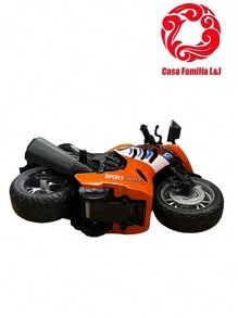 Moto Motocicleta Miniatura de Brinquedo Crianças e Coleccionadores Ferro Efeito Sonoro e Liga Luz Fricção - Multicolorido - Visão 3