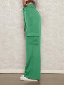 Women Pants - 綠色 - 查看 4