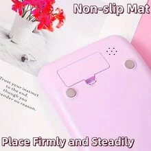 New 12-Digit Large-Key Flexible Keyboard Student Calculator Goddess Style Candy-Colored Office Use Financial Accounting - Blue - View 9