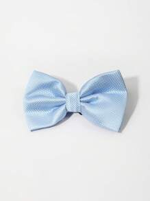 1 件女用休閒純色灰色小格子學院風格領結適合學校日常搭配