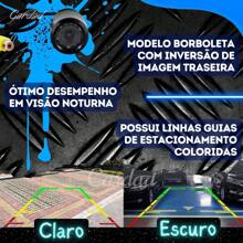 Câmera Ré Automotiva 9 Leds  Infravermelho Visão Noturna com linhas guias - Preto - Visão 5