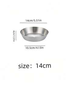 1入不銹鋼鍍銀盤,適合放蔬菜、醃製品、韓國燒烤、火鍋、調味料、小吃等,易於清洗 - 銀色 - 查看 5