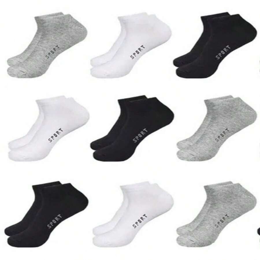 Men Crew Socks - 黑色 - 查看 1