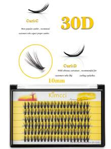 KIMCCI 120 grappoli/scatola, spessore 0,07 mm, riccio C/D, lunghezza 8-13 mm, estensioni ciglie individuali opzionali da 30D, grappoli di ciglie, ciglie individuali, ciglie finte