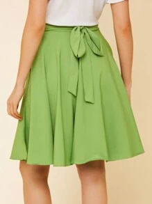 Women Skirts - 青檸色 - 查看 2