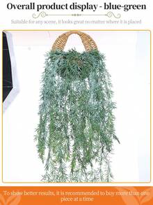 1入組100公分高仿垂柳掛藤,塑料常春藤,春季產品,可用於家居裝飾,掛綠色植物,不需維護,適用於戶外庭院掛裝、門廳裝飾、旅館背景牆掛裝、家庭天花板、門窗掛裝、扶手樓梯掛飾 - 彩色 - 查看 4