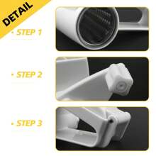 1pc Cheese Grater, Handheld Rotary Cheese Grater, Small Cheese Grater With Handle, For Cheese, Nuts, Vegetables, Chocolate - White - View 5