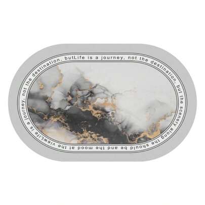 方形/圓形餐墊,水洗pu皮革餐墊具有防污、可重複使用等功能,12*18英寸大小適用於桌面