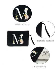 1 túi vải lanh in chữ có khóa kéo Túi đựng đồ trang điểm Quà tặng cảm ơn của giáo viên Túi đựng đồ du lịch: Lựa chọn hoàn hảo cho vẻ đẹp ngoài trời! Đây là món quà tặng cho mẹ, giáo viên, bạn bè, phù dâu và học sinh. Thích hợp sử dụng hàng ngày, sinh nhật, ngày lễ, kỳ nghỉ, bãi biển, du lịch, đi làm, kinh doanh, dã ngoại, cắm trại, siêu thị và quà tặng lưu trữ hàng ngày (Giữ dây thừng theo hướng ngẫu nhiên) cho phụ nữ, ví, ví mini, ví cầm tay, ví đựng tiền xu - màu đen - Xem 6