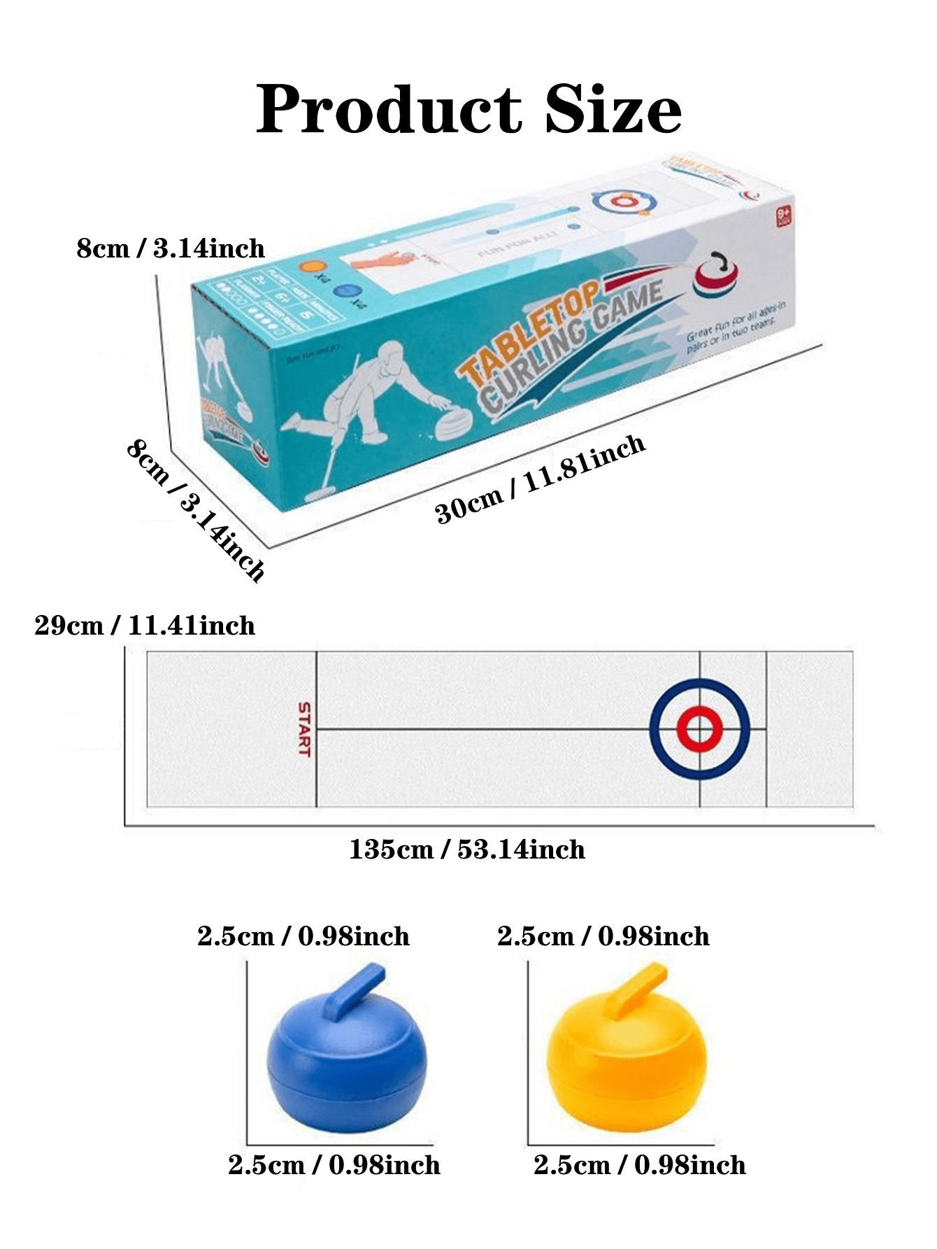 1pc Mini Desktop Game Set With Shuffleboard, Curling, Bowling, And Chess For Indoor, Portable