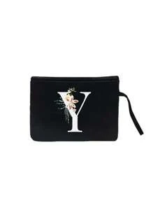 1 túi vải lanh in chữ có khóa kéo Túi đựng đồ trang điểm Quà tặng cảm ơn của giáo viên Túi đựng đồ du lịch: Lựa chọn hoàn hảo cho vẻ đẹp ngoài trời! Đây là món quà tặng cho mẹ, giáo viên, bạn bè, phù dâu và học sinh. Thích hợp sử dụng hàng ngày, sinh nhật, ngày lễ, kỳ nghỉ, bãi biển, du lịch, đi làm, kinh doanh, dã ngoại, cắm trại, siêu thị và quà tặng lưu trữ hàng ngày (Giữ dây thừng theo hướng ngẫu nhiên) cho phụ nữ, ví, ví mini, ví cầm tay, ví đựng tiền xu - màu đen - Xem 30