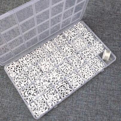 28 Style 1400 Pcs 4x7mm Acrylic A-Z Letter Beads Heart Beads And Crystal Line Kit For Jewelry Making DIY Bracelets Necklaces Key Phone Chains Handmade Craft Supplies