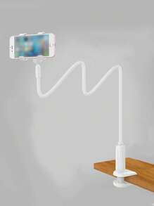 1pc White Slouchy Phone Desktop Holder, Multifunctional Holder For Students And Universal For Desktop, For Watching Tv And Live Broadcasting On Mobile Phones - White - View 1