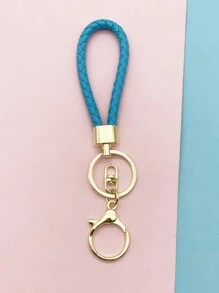 1 Máy Tính Đồng Màu Bện Da PU Dây Dệt Dây Móc Khóa Cho Bé Gái Đơn Giản Móc Chìa Khóa Ô Tô Túi Phụ Kiện Ô Tô mặt Dây Chuyền Móc Khóa - Nhiều màu - Xem 9