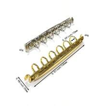 6-Ring Binder Mechanism With Metal Back Plate For A7 Paper Size, Removable For Refill And Suitable For Filofax Style Notebooks, Inner Pages, And Diy Scrapbooking, Stationery Supplies - Silver - View 2