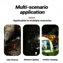 AGUILAMEX Rechargeable LED Flashlight With Detachable Handle Bright Light COB Work Light Warning Light 7 Modes Waterproof Searchlight Camping Spotlight - Multicolor - View 10