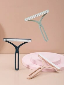 1入組隨機顏色便攜式衣服脫毛刷雙面家用手動脫毛器塑料棉絨刷適用於尼龍和羊毛布 - 彩色 - 查看 6