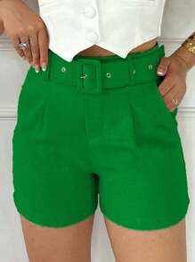 Women Shorts - 綠色 - 查看 1