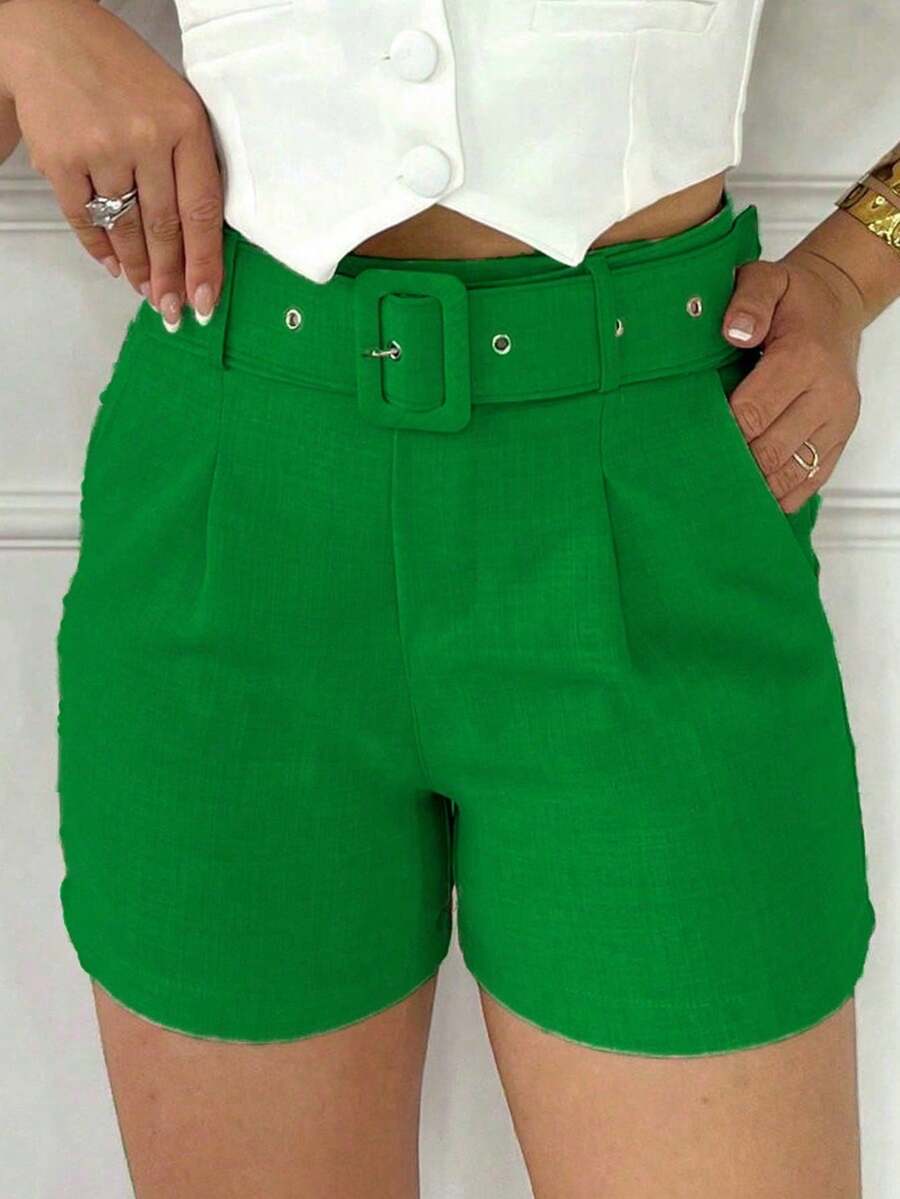 Women Shorts - 綠色 - 查看 1